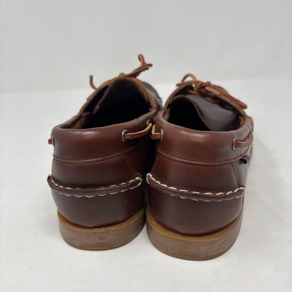Sebago Portland Waxed Brown Leather Boat Shoes Loafers Moccasins Size 10.5 - Picture 4 of 7